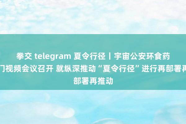 拳交 telegram 夏令行径丨宇宙公安环食药侦部门视频会议召开 就纵深推动“夏令行径”进行再部署再推动