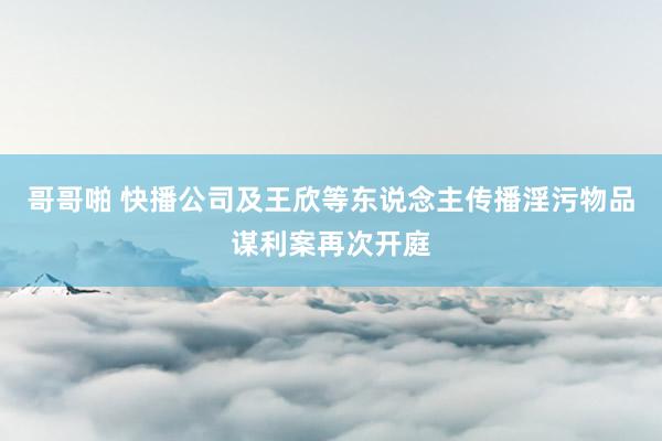 哥哥啪 快播公司及王欣等东说念主传播淫污物品谋利案再次开庭