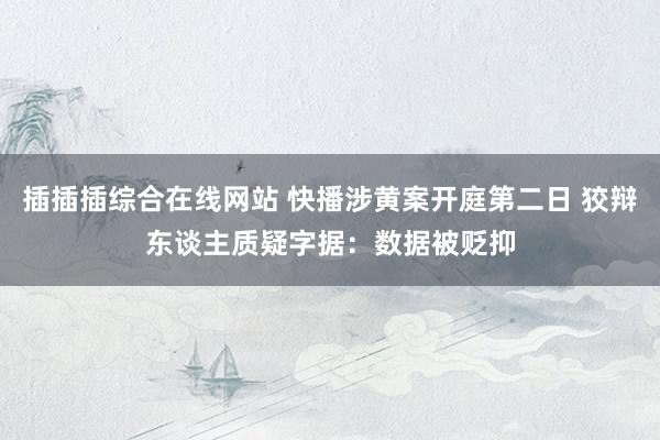 插插插综合在线网站 快播涉黄案开庭第二日 狡辩东谈主质疑字据：数据被贬抑