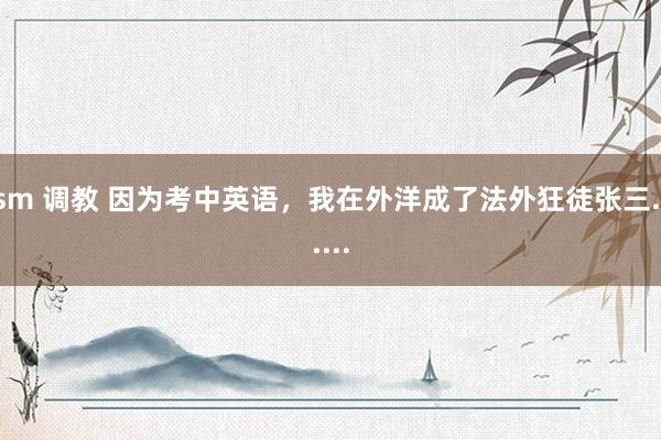 sm 调教 因为考中英语，我在外洋成了法外狂徒张三......
