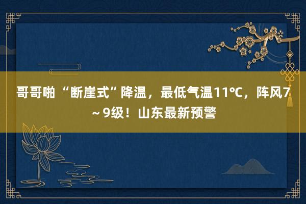 哥哥啪 “断崖式”降温，最低气温11℃，阵风7～9级！山东最新预警