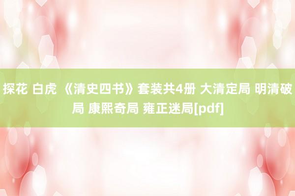 探花 白虎 《清史四书》套装共4册 大清定局 明清破局 康熙奇局 雍正迷局[pdf]