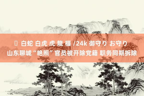 ✨白蛇 白虎 虎 龍 福 /24k 御守り お守り 山东聊城“艳照”官员被开除党籍 职务同期拆除