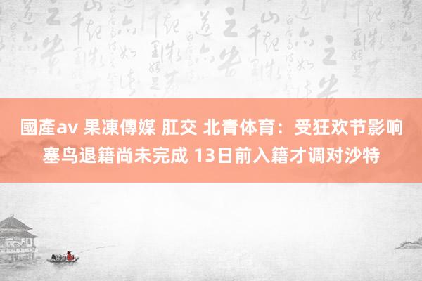 國產av 果凍傳媒 肛交 北青体育：受狂欢节影响塞鸟退籍尚未完成 13日前入籍才调对沙特